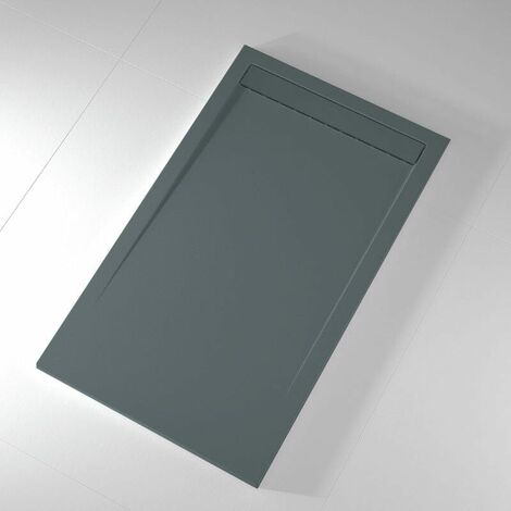 Plato de ducha pizarra CLEVER antracita 90x190 cm rejilla color (1/5)
