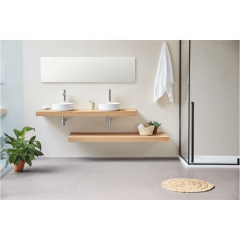 Encimera para lavabos de sobre encimera ZERO, color roble  Profundidad 45 cm - Largo 180 cm