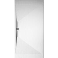 Plato de ducha pizarra EDIS blanco 90x210 cm rejilla acero inox.