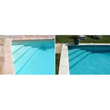 Scala ad angolo sotto liner per piscina interrata - 3 scalini