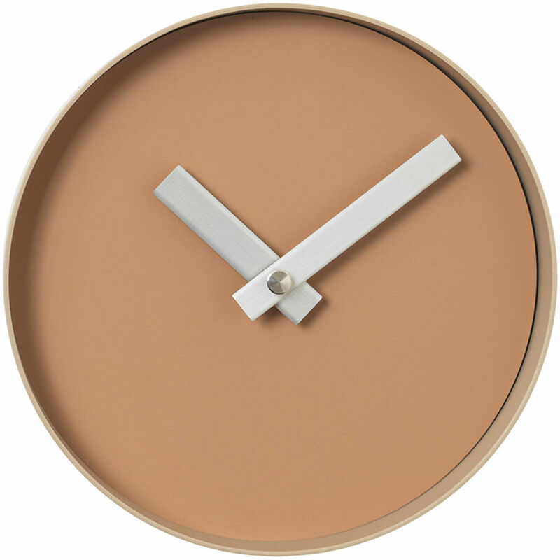 Blomus RIM Wanduhr, Uhr, Stahl, Edelstahl matt, Kunststoff, Indian Tan,  Nomad, 20 cm, 65907