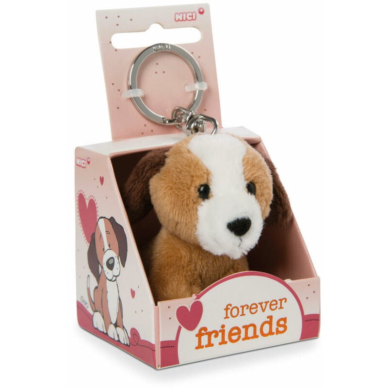 NICI Message Friends Hund Forever Friends Schlüsselanhänger, Schlüssel  Anhänger, Glücksbringer, 6 cm, 48130