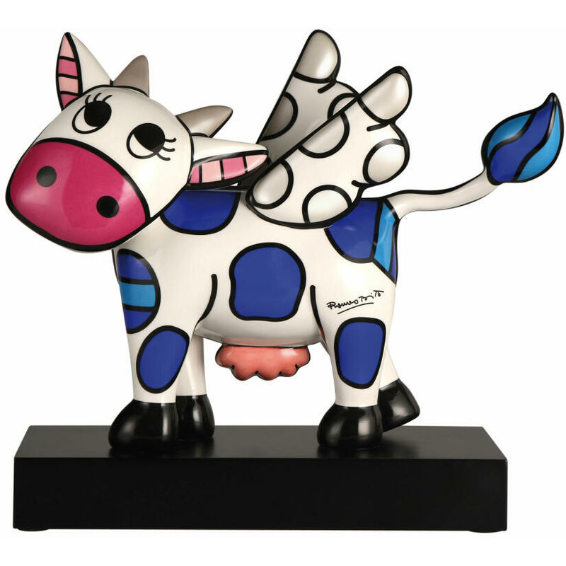 Romero Art, Figur Pop - 66453161 Britto cm, Goebel Porzellan, Flying Bunt, 31 Cow,