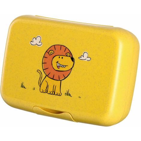 Leonardo Brotdose Bambini Löwe, Frühstücksdose, Lunchbox, Kunststoff, gelb,  022856