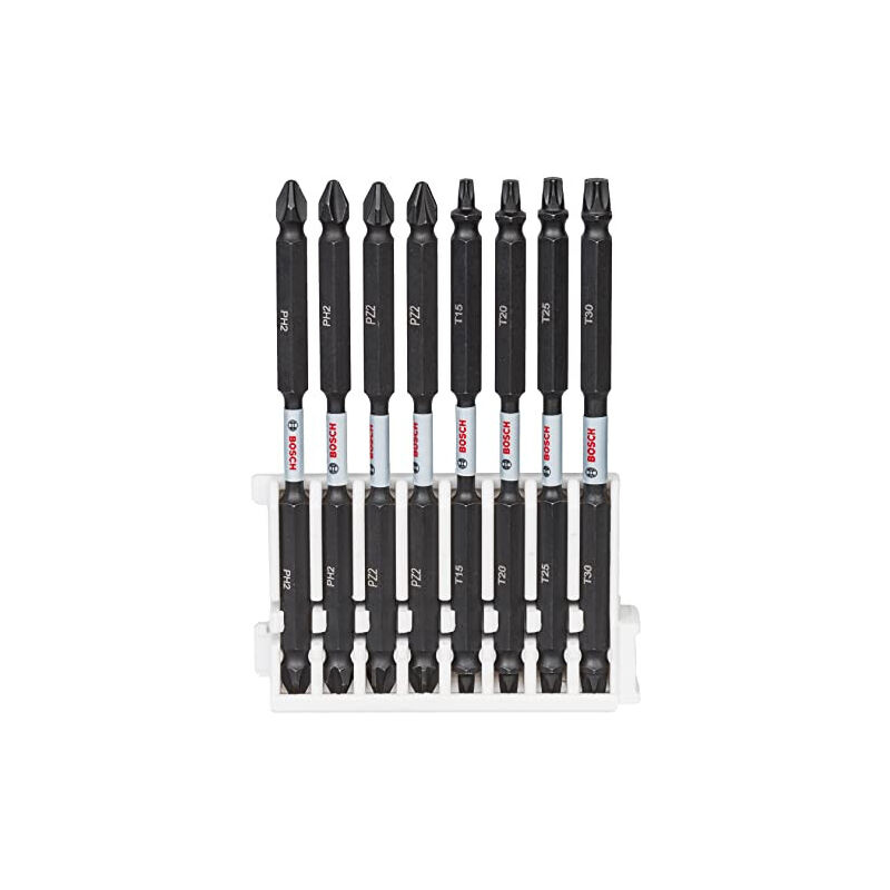 BOSCH Professional Pick and Click Impact Control Doppelklingenbit-Satz, 8-teilig (110mm, TORX, PH, PZ) (2608522346)