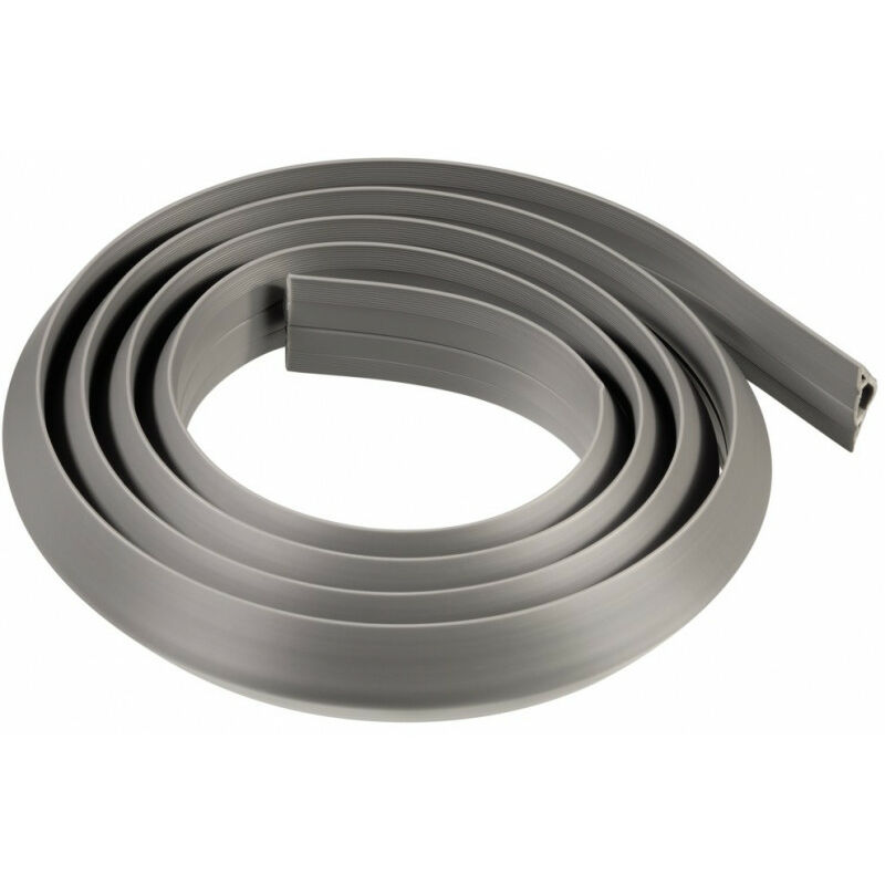 hama PVC-Kabelkanal Flexkanal, halbrund, 180/3/0,1 cm, Silber (20595)