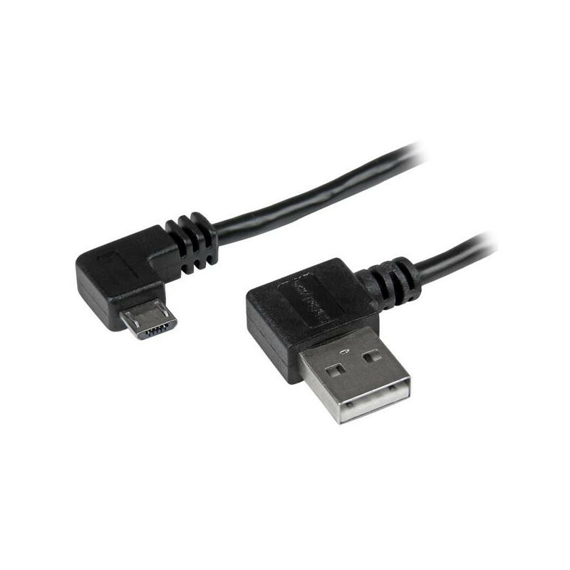StarTech ST USB2AUB2RA2M - USB 2.0 Kabel USB-A auf USB Micro-B, gewinkelt, 2  m (USB2AUB2RA2M)