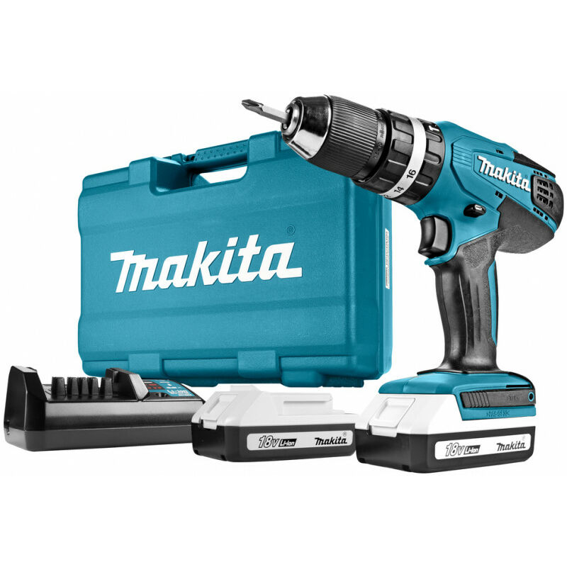 Schlagbohrmaschine MAKITA HP457DWE10 Set 18V 1.5Ah + Zubehörsatz