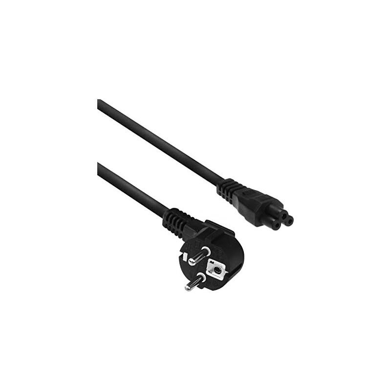Cavo Alimentazione CEE7/7 Maschio - Angolato, Connettore C5, 2 Metri, Nero - Foto 7