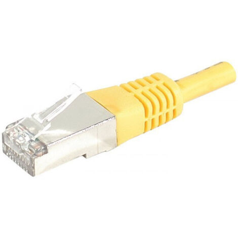 Câble RJ45 FTP CAT 5e 0,70m Rouge - Câble Réseau Blindé, 1000 Mbps, Pour Connexion Ethernet