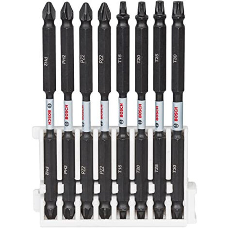 BOSCH Professional Pick and Click Impact Control Doppelklingenbit-Satz, 8-teilig (110mm, TORX, PH, PZ) (2608522346)