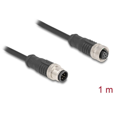 S-Video Kabel 150cm - 13 Pin Din Stecker Zu Buchse In Schwarz