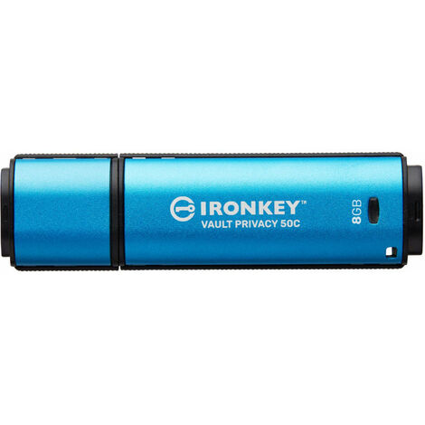 KINGSTON Kingston 8 GB IronKey Vault Privacy 50C Verschlüsselter USB-Stick USB-C 3.2 Gen1 (IKVP50C/8GB)