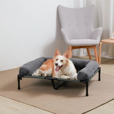 Pettycare Erhöhtes Outdoor-Hundebett – 71x56x20 Cm, Teslin-Netz, Wasserdicht, Bis 16 Kg, Rutschfest