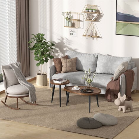 Satztisch 2er Set Holz Couchtisch Beistelltisch Wohnzimmertisch Sofatisch Kaffeetisch