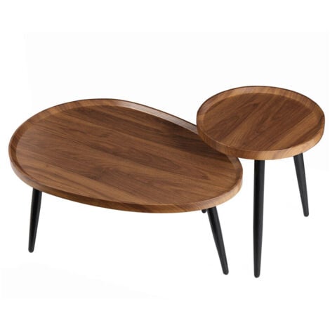 Satztisch 2er Set Holz Couchtisch Beistelltisch Wohnzimmertisch Sofatisch Kaffeetisch