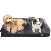 BingoPaw Hundebett XXL Orthopädisches Hundesofa, Hund Couch waschbar Hundekorb für Grosse Hunde - Ergonomisches Hundematratze grau 135x100x12 cm