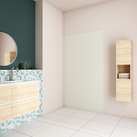 Aica Sanitaire – Panneau mural de douche 100x210 cm – Aluminium composite étanche – Installation rapide sans joint – Résistant aux chocs et aux rayures