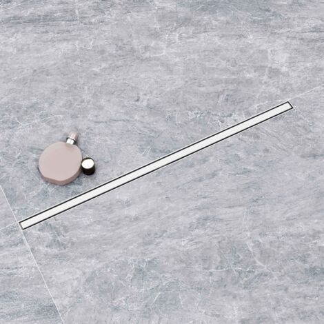 AICA Caniveau de douche en acier inoxydable sus304, panneau étroit ,Base réglable sur 360,avec désodorisant et filtre à cheveux, tuyau de douche siphonné, longueur 900mm (1/5)