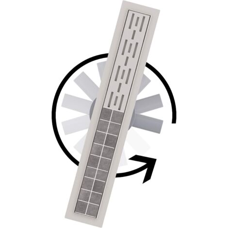 Aica Caniveau de Douche Italienne Acier Inoxydable Siphon Sol Réglable D'évacuation le Modèle Linéaire + 2 en 1 + 360° à Carreler Drain de Douche Rectangulaire Extra Plat Argent (70cm)