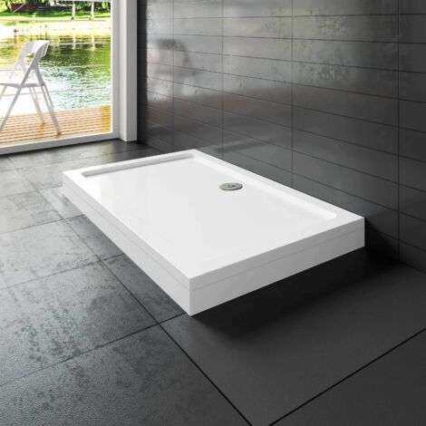 Receveur de douche rectangle en acylique blanc 70x90cm pour cabine de douche ou douche à l'italienne