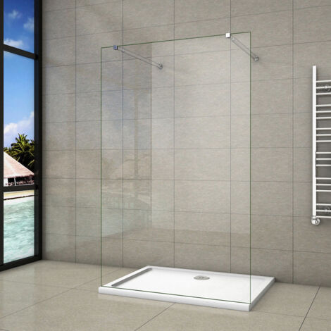 AICA paroi de douche 127.7x200cm l'ouverture des deux c�t�s douche � l'italienne avec 2 barres extensibles (1/5)