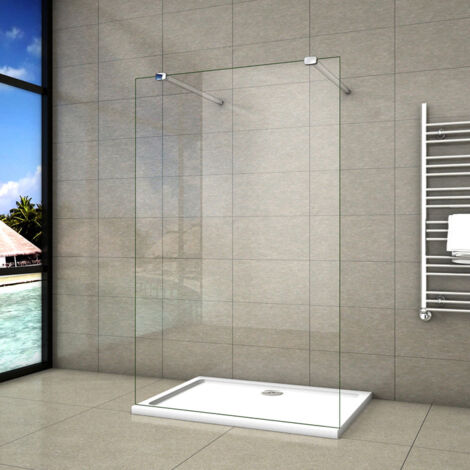 AICA paroi de douche 157.7x200cm l'ouverture des deux côtés  douche à l'italienne avec 2 barres renforcés (1/5)