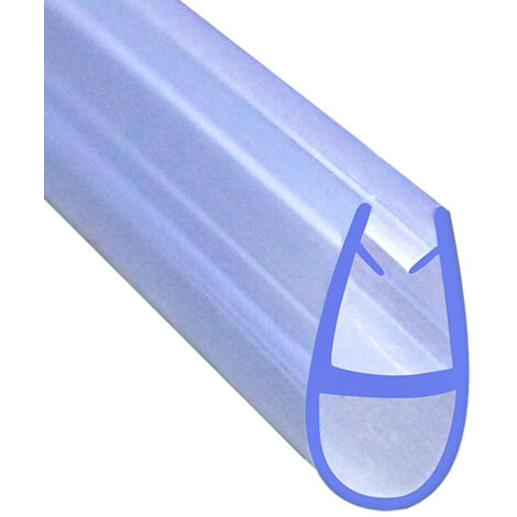 Aica Sanitaire – Joint de porte de douche 90cm – Étanchéité pour verre 6mm – PVC transparent – Ajustement universel pour portes courantes