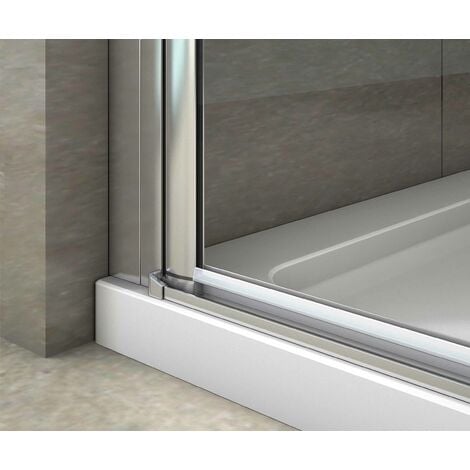 AICA porte de douche pivotante 80x180cm en 6mm verre anticalcaire porte de douche Hauteur 180cm Installation en niche