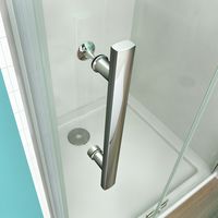Porte de douche 90x195cm porte de douche pivotante et pliante verre anticalcaire