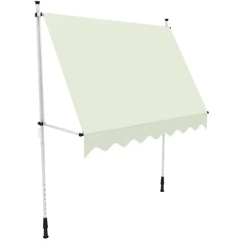 Tenda Da Sole Con Manovra Per Balcone 400x120cm - Regolabile In Altezza, Impermeabile E UV50+ - Foto 8