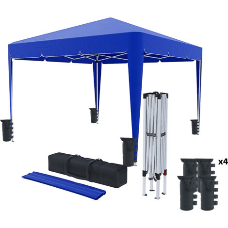 Tettuccio Parasole Per Carrello Da Giardino Pieghevole - Copertura In Tessuto Oxford 600D Impermeabile, Dimensioni 90x47x51cm, Colore Nero