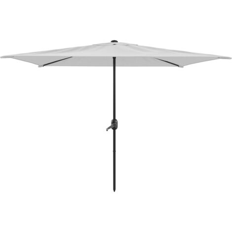 Ombrellone Rettangolare 3 x 2 M Da Giardino Parasole Per Balcone Con Air Vent Apertura A Manovella Anti UV Idrorepellente Per Mare Spiaggia Piscina Terrazzo Design Bahamas Bianco