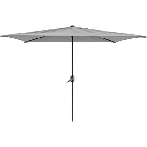 Ombrellone Rettangolare 3 x 2 M Da Giardino Parasole Per Balcone Con Air Vent Apertura A Manovella Anti UV Idrorepellente Per Mare Spiaggia Piscina Terrazzo Design Bahamas Grigio