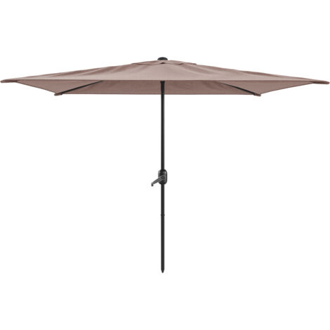 Ombrellone Rettangolare 3 x 2 M Da Giardino Parasole Per Balcone Con Air Vent Apertura A Manovella Anti UV Idrorepellente Per Mare Spiaggia Piscina Terrazzo Design Bahamas Tortora