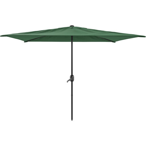 Ombrellone Rettangolare 3 x 2 M Da Giardino Parasole Per Balcone Con Air Vent Apertura A Manovella Anti UV Idrorepellente Per Mare Spiaggia Piscina Terrazzo Design Bahamas Verde
