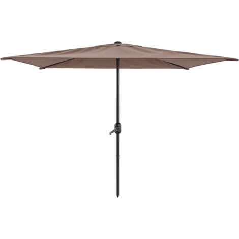 Ombrellone Rettangolare 3 x 2 M Da Giardino Parasole Per Balcone Con Air Vent Apertura A Manovella Anti UV Idrorepellente Per Mare Spiaggia Piscina Terrazzo Design Bahamas Marrone