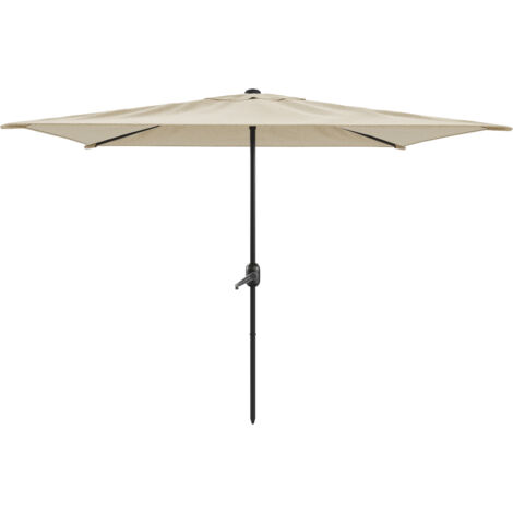 Ombrellone Rettangolare 3 x 2 M Da Giardino Parasole Per Balcone Con Air Vent Apertura A Manovella Anti UV Idrorepellente Per Mare Spiaggia Piscina Terrazzo Design Bahamas Beige