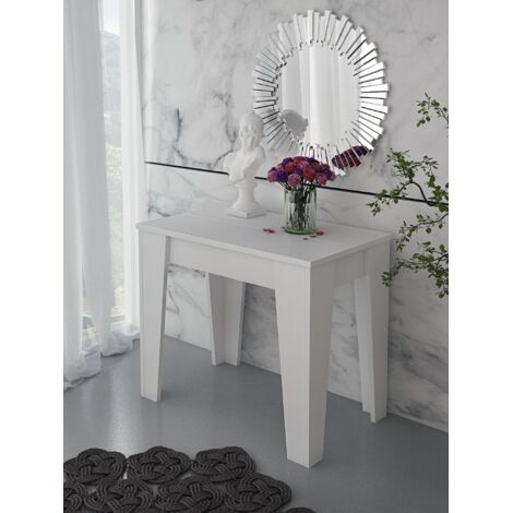 Consolle Allungabile Moderna Tavolo Estensibile Da 54 A 306 cm Con 6 Allunghe Ideale Per 14 posti Salvaspazio Guide In Metallo Design Per Soggiorno Salotto Cucina Ingresso Bianco (1/3)