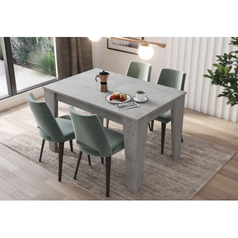 Tavolo da Pranzo Allungabile Da 120 A 160 Cm Gambe a Spillo Design Moderno 6 Posti In Melaminico di Alta Qualità Estensibile Con Guide In Metallo Cucina Salotto Soggiorno 160 x 90 x 78 Cm (Grigio)