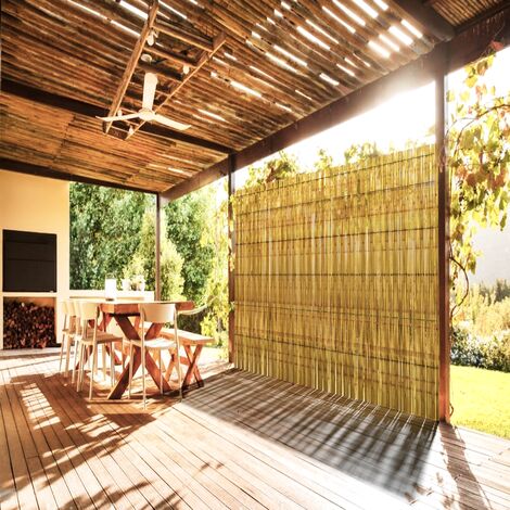 Barriera Privacy Bambù Arella In Bamboo Mezza Canna - Recinzione Ombreggiante 200x300cm, Colore Naturale Canne Bambu Per Copertura Gazebo - Foto 10