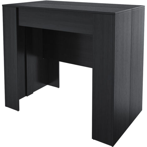 Tavolo Consolle Allungabile Oslo Plus Fino A 2.37 Metri, Tavolo 10 Posti Salvaspazio Multiposizione, Design Moderno Ed Elegante, Consolle Per Casa E Ufficio, 78 x 51 x 90 cm, Colore Nero