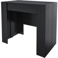 Tavolo Consolle Allungabile Oslo Plus Fino A 2.37 Metri, Tavolo 10 Posti Salvaspazio Multiposizione, Design Moderno Ed Elegante, Consolle Per Casa E Ufficio, 78 x 51 x 90 cm, Colore Nero
