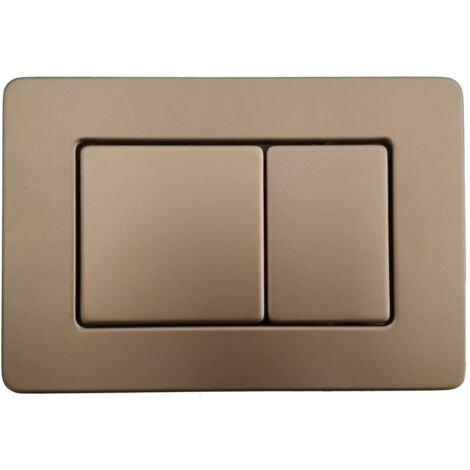 Kroos – Plaque de commande WC en acier inoxydable or rose brossé – Finition PVD – Mécanisme double touche – Montage sans outil