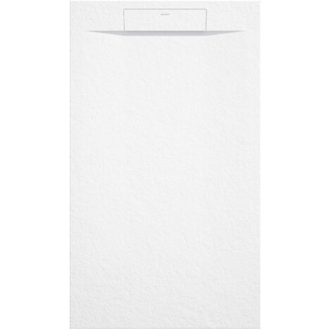 Receveur de douche Blanc, texture Pierre Zeus, grille de couleur - 160 x 90 cm (1/5)