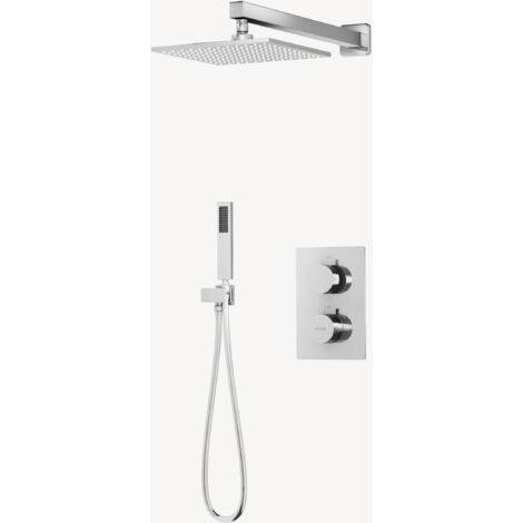 Colonne de douche thermostatique encastrée Chromé - Sirius