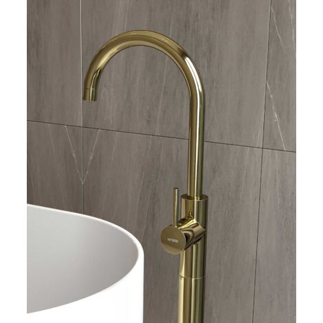 Robinet mitigeur bain monocolonne Doré - Corbeau