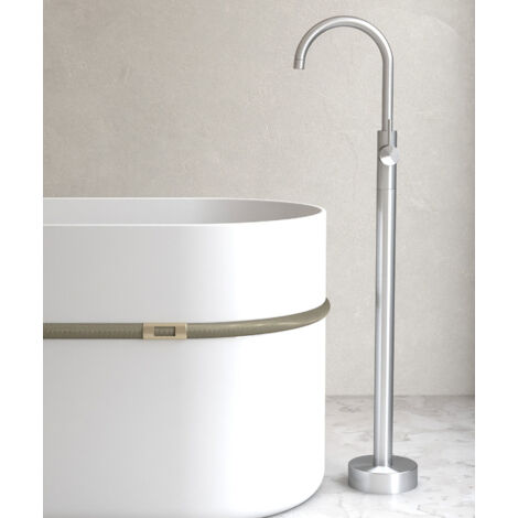 Robinet mitigeur bain monocolonne Nickel brossé - Corbeau (1/5)
