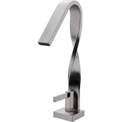 Robinet mitigeur lavabo haut Nickel brossé - Antlia