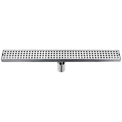 Caniveau de douche rectangulaire - 600 mm - Nickel brossé (1/3)